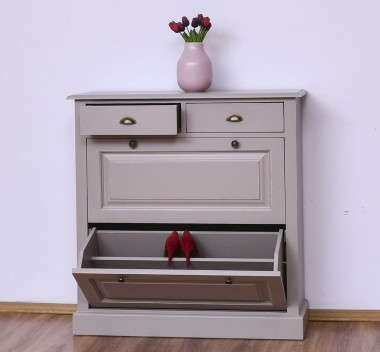 Shoe rack with 2 doors, 2 drawers