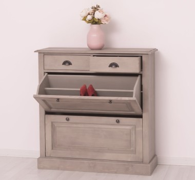 Shoe rack with 2 doors, 2 drawers