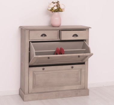 Shoe rack with 2 doors, 2 drawers