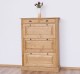 Shoe rack with 3 doors and 2 drawers, oak top