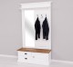 Coat decorated with mirror, 1 door, 2 drawers