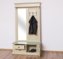 Coat decorated with mirror, 1 door, 2 drawers