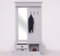 Coat decorated with mirror, 1 door, 2 drawers