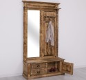 Coat decorated with mirror, 1 door, 2 drawers