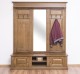 Large coat hanger with mirror, 2 doors, open space