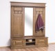 Large coat hanger with mirror, 2 doors, open space