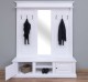 Large coat hanger with mirror, 2 doors, open space