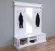 Large coat hanger with mirror, 2 doors, open space