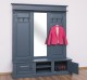 Large coat hanger with mirror, 2 doors, open space