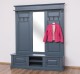 Large coat hanger with mirror, 2 doors, open space