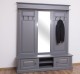 Large coat hanger with mirror, 2 doors, open space