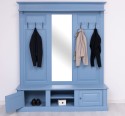 Large coat hanger with mirror, 2 doors, open space