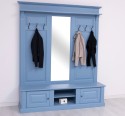 Large coat hanger with mirror, 2 doors, open space