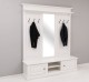 Large coat hanger with mirror, 2 doors, open space