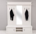 Large coat hanger with mirror, 2 doors, open space