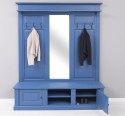 Large coat hanger with mirror, 2 doors, open space