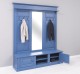 Large coat hanger with mirror, 2 doors, open space