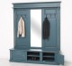 Large coat hanger with mirror, 2 doors, open space