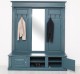 Large coat hanger with mirror, 2 doors, open space