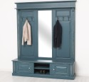 Large coat hanger with mirror, 2 doors, open space