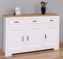 Buffet with 3 doors and 3 drawers Pure, oak top, metal rail drawers