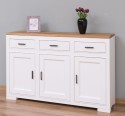 Buffet with 3 doors and 3 drawers Pure, oak top, metal rail drawers