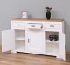 Buffet with 3 doors and 3 drawers Pure, oak top, metal rail drawers