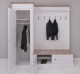 Hallway wardrobe, with shoe rack and coat hanger - left