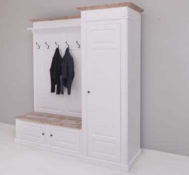 Hallway wardrobe, with shoe rack and coat hanger - right