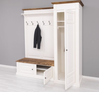 Hallway wardrobe, with shoe rack and coat hanger - right