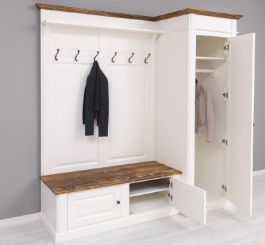 Hallway wardrobe, with shoe rack and coat hanger - right