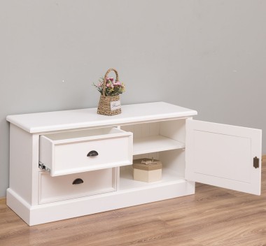 Small TV chest of drawers with 1 door and 2 drawers