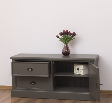 Small TV chest of drawers with 1 door and 2 drawers