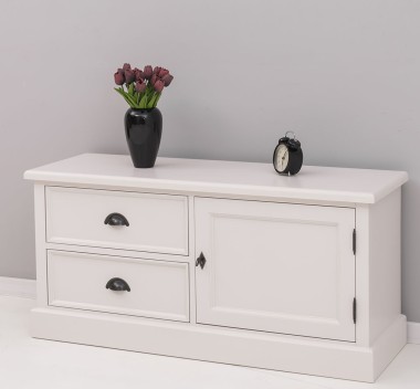 Small TV chest of drawers with 1 door and 2 drawers