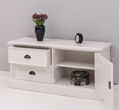 Small TV chest of drawers with 1 door and 2 drawers