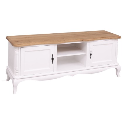 Chic TV sideboard, oak top