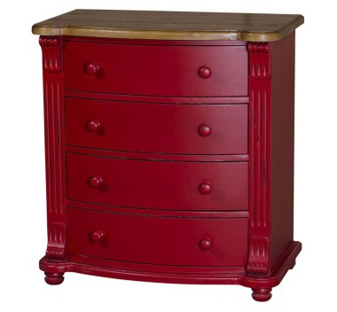 Chest of drawers with 4 curved drawers, Directoire Collection