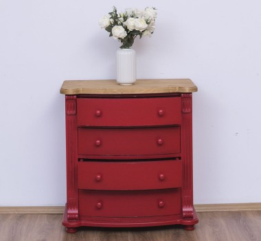 Chest of drawers with 4 curved drawers, Directoire Collection