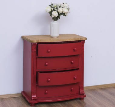 Chest of drawers with 4 curved drawers, Directoire Collection