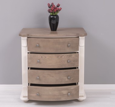 Chest of drawers with 4 curved drawers, Directoire Collection