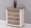 Chest of drawers with 4 curved drawers, Directoire Collection