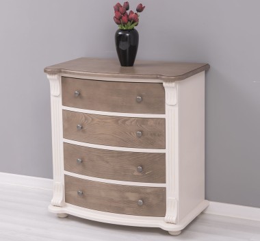 Chest of drawers with 4 curved drawers, Directoire Collection