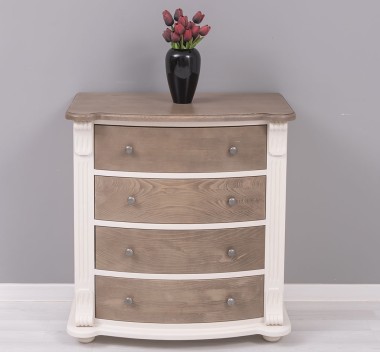 Chest of drawers with 4 curved drawers, Directoire Collection