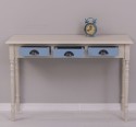 Console with turned legs, 3 drawers