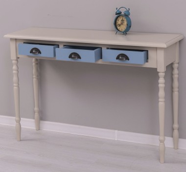 Console with turned legs, 3 drawers