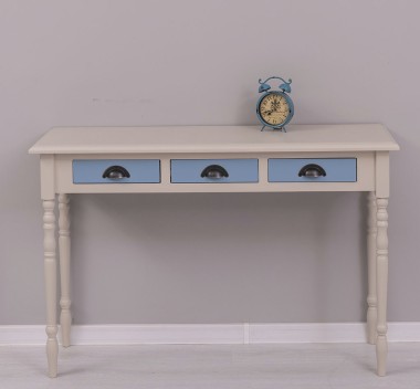 Console with turned legs, 3 drawers