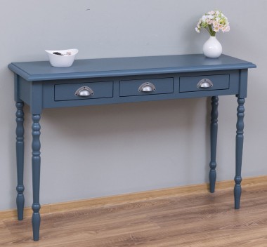 Console with turned legs, 3 drawers