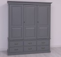 Wardrobe with 3 doors and 6 drawers