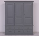 Wardrobe with 3 doors and 6 drawers