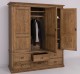 Wardrobe with 3 doors and 6 drawers